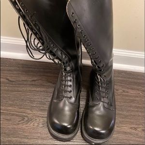 Dr martens vintage 1420 20 eye platform boots made in England. Unisex